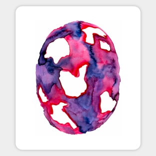 Vibrant Pink, Purple, and Magenta Watercolor Abstract Orb Sticker